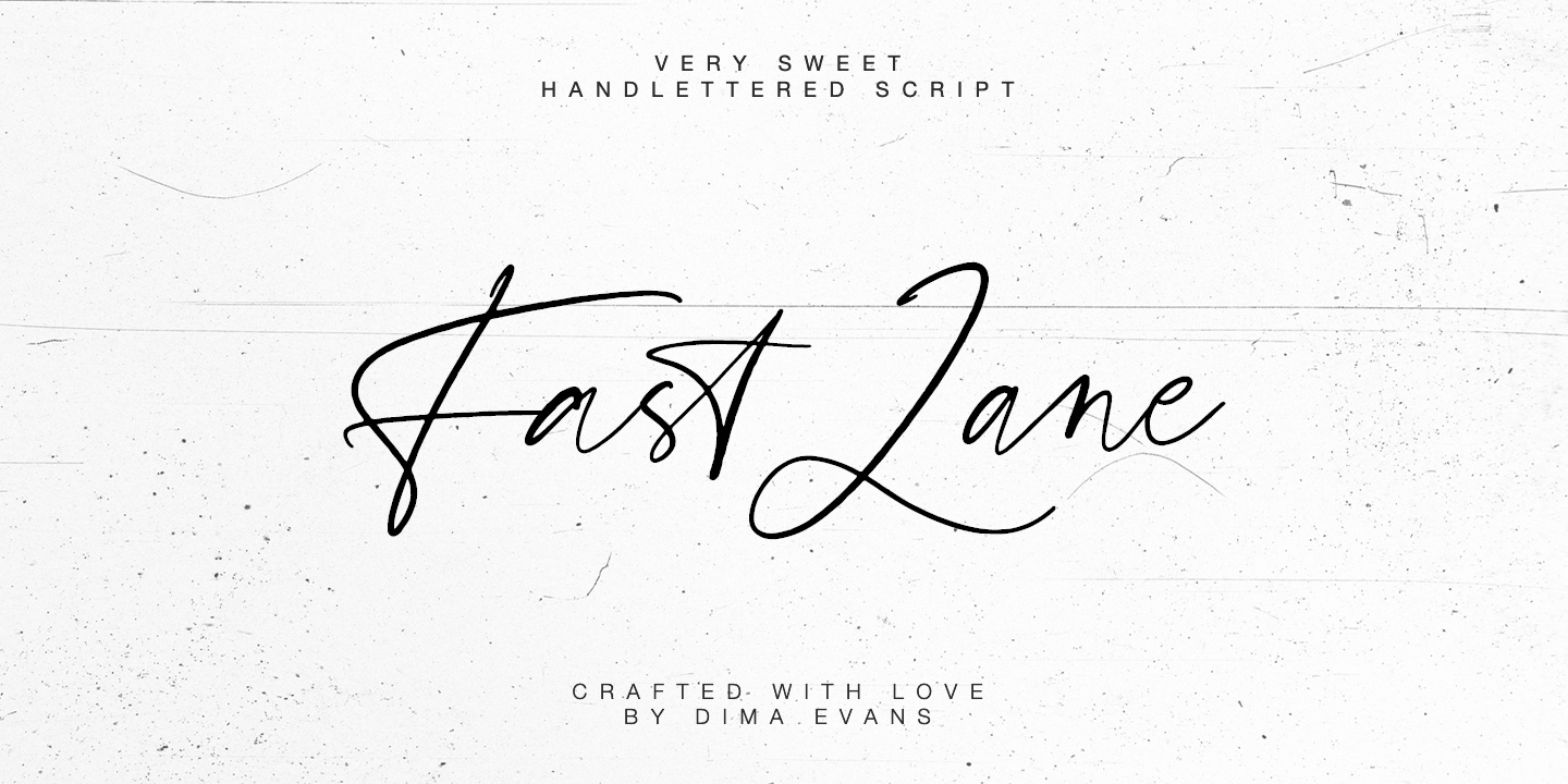 Beispiel einer Fast Lane Regular-Schriftart